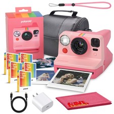 Polaroid Now Gen 3 Pink Instant Camera 40 Color Film Bag Bundle