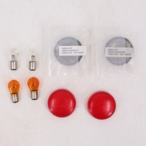 Harley Davidson Deuce Bullet Turn Signal Kit Red & Smoke Lenses + 1157 Bulbs