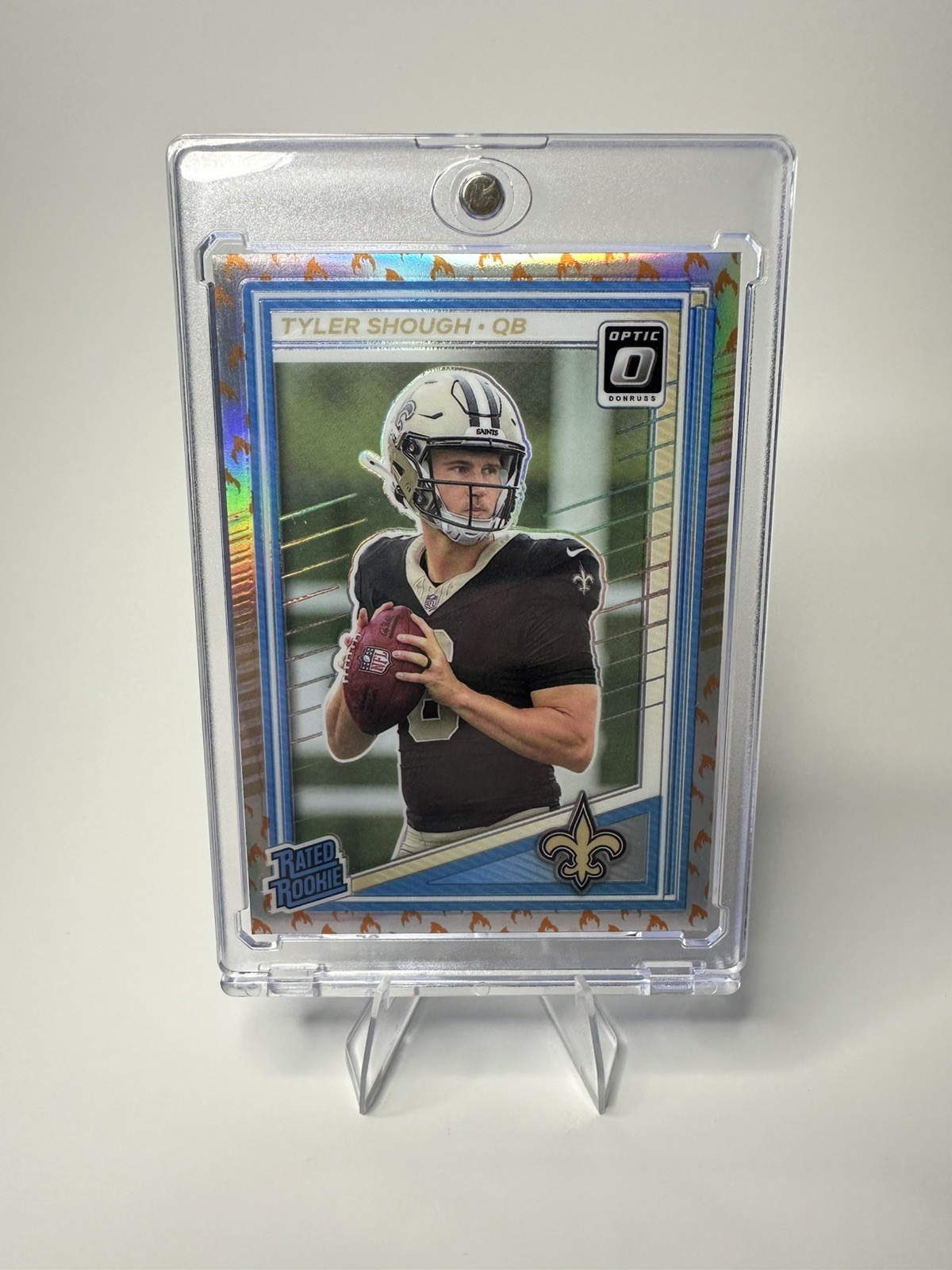 2025 Panini Donruss Optic Tyler Shough #223 Rated Rookie (RC) Fire Emoji SSP