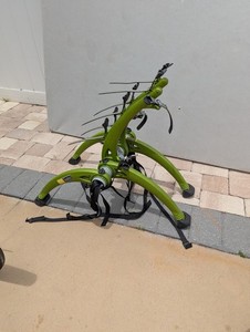 2 Bike Trunk Mount Bicycle Rack w/ Protective Padding Green/Gray/Black