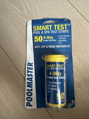 Poolmaster 22211 Smart Test 4-Way Pool and Spa Test Strips - 50Ct 