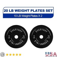 Olympic Bumper Plates Set Durable Rubber Weight Plates Fitness Gym Equipment New