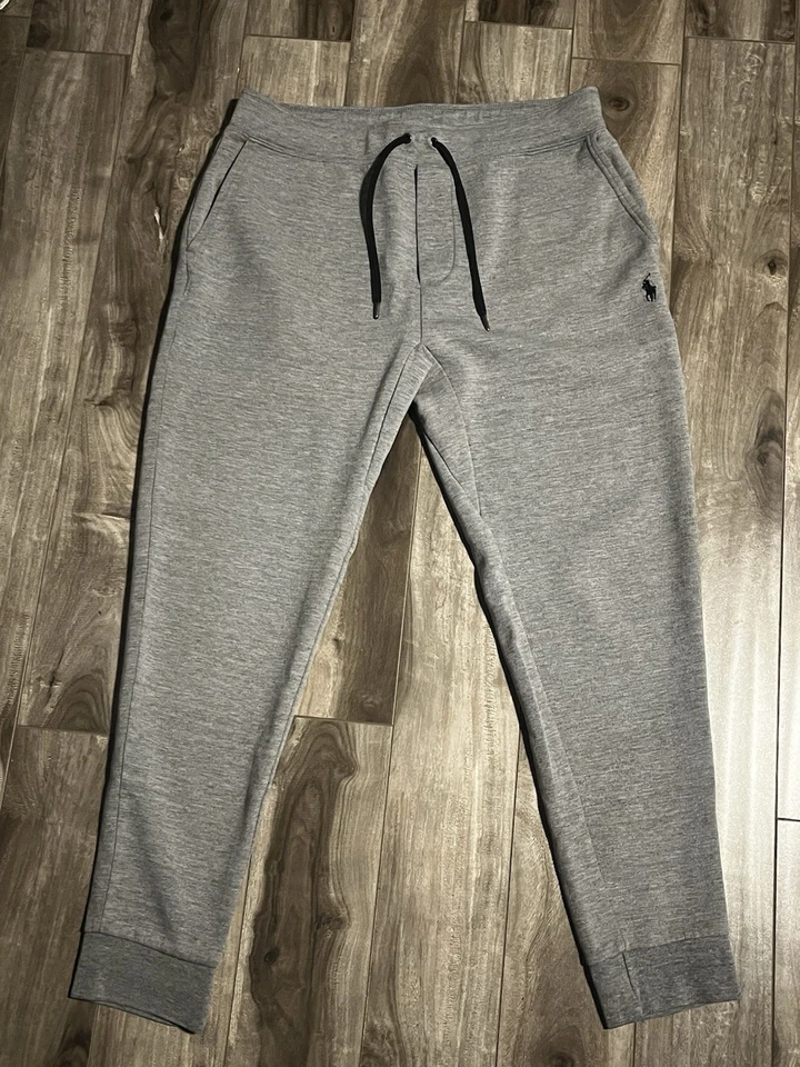 Polo Ralph Lauren Doble Tejido Tech Polar Jogger Sudadera Gris Negro Poni Talla L Foto 4 de 4