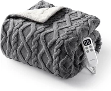 Heated Blanket Electric Throw Blanket, Tufted  Heating Lap Blanket, Heated Throw