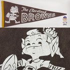 1960’s Cleveland Browns Ohio Nfl Football 11.5x28 Inch Pennant Elf — photo 1
