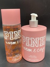 Discontinued Victoria  s Secret Pink Warm  Cozy Body Lotion  Body Mist 8.4oz