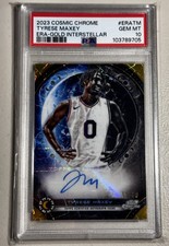 2023-24 Topps Cosmic Chrome Equinox Auto Gold Tyrese Maxey #50/50 PSA 10 76ers