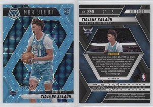 2024 Panini Mosaic NBA Debut Fluorescent Blue Prizm /75 Tidjane Salaun Rookie RC