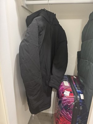 The Recycled Planet Men's Water-Resistant Puffer Jacket Black Down Size Large