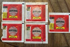 1966 Topps 5¢ Baseball Wax Pack Wrapper Palmer / Sutton / Jenkins Rookie RC (X5)