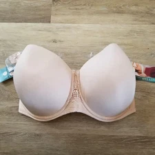 READ - NWT Vanity Fair Rose Beige 5 Way Strapless Bra Size 36G