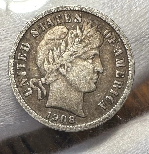 1908 Barber Dime