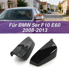 2x L+R Spiegelkappen Glanz Schwarz Aussenspiegel Für BMW 5er F10 E60 08-13