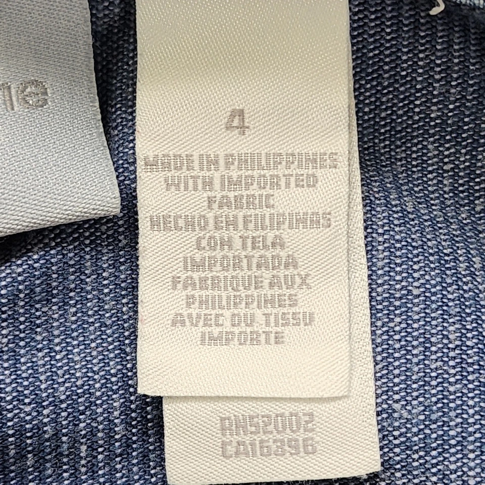 Falda lápiz cintura hebilla pana Liz Claiborne vintage años 90 talla 4 azul preppy Foto 4 de 4