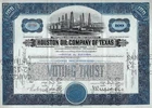 Houston Oil Company of Texas, 1937 (100 Shares Preferred)