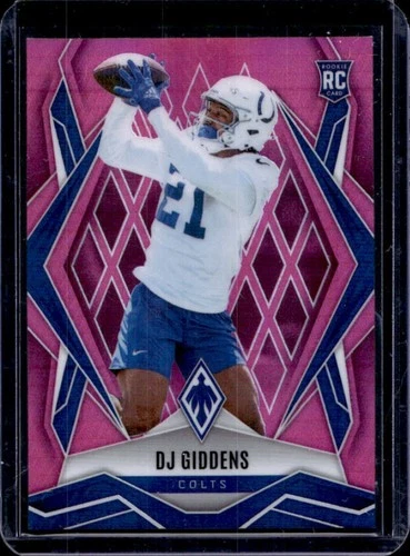 2025 Panini Phoenix DJ Giddens RC Pink Hyper Prizm Rookie #/299 Colts