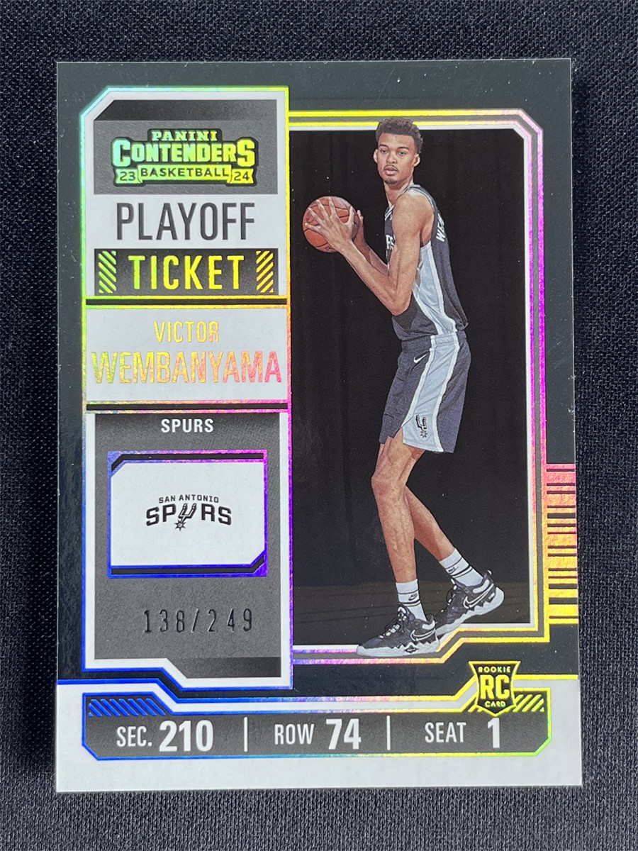2023-24 Panini Contenders Victor Wembanyama #11 RC Rookie Playoff Ticket /249