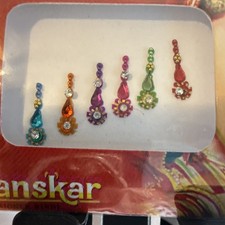 Indian Bollywood Bindi Body Jewel Self Adhesive, Crystal Forehead, Face Jewels