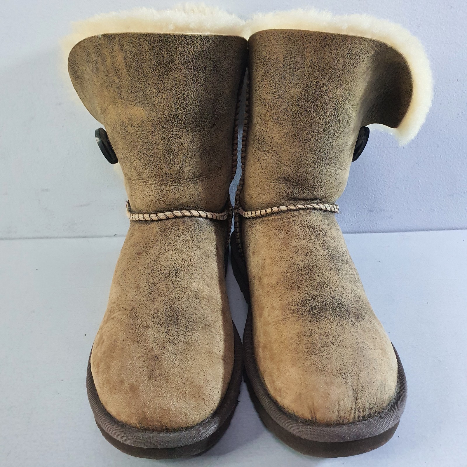 UGG Boots Bomber Brown Bailey Button Sheepskin An… - image 10