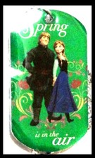 Disney Frozen Kristoff Princess Anna Foil Dog Tag Necklace Collectible 17 Gifts