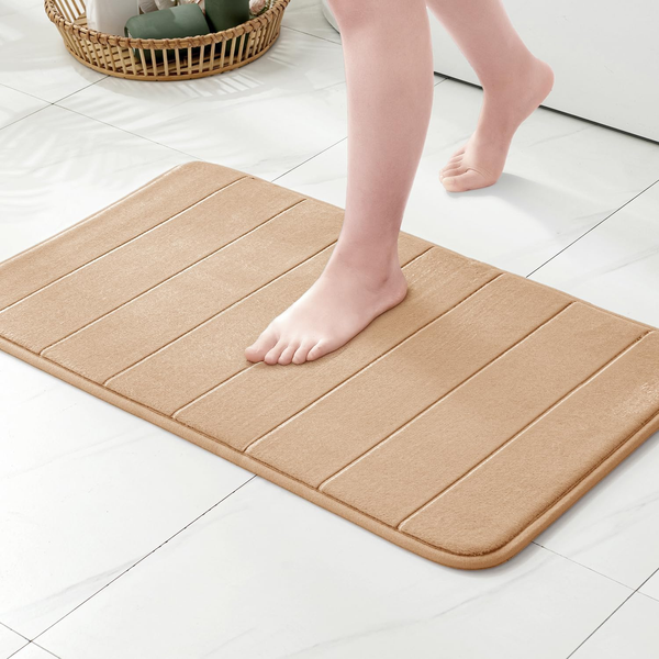 Badematte Memoryschaum Badezimmerteppich Wasserabsorbierend Badteppich Memory Fo-image