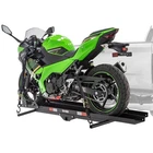 Black Widow Motorcycle Hitch Carrier with Ramp, Class III or IV, 600 lb Capacit