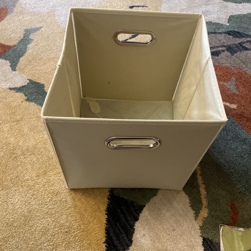 Large 11x11x11” 2 Boxes Fabric Storage Bins Box Organizer Cube Basket Container