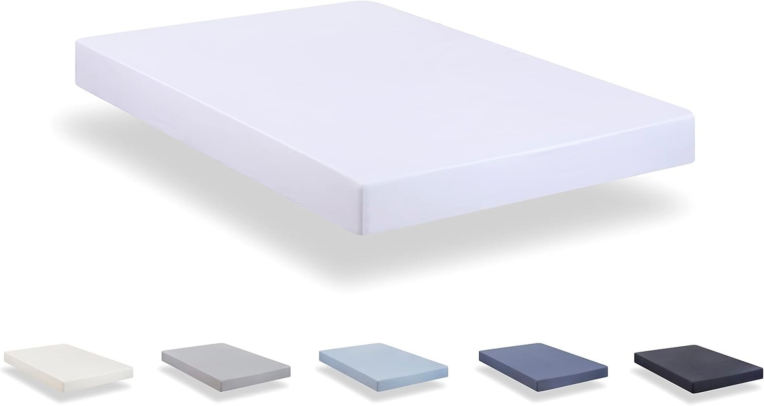Drap housse blanc microfibre brossée pour lit douillet de chambre parentale - 3