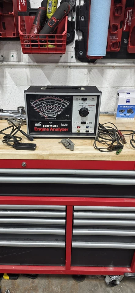 Analizador de motor vintage Sears Craftsman 28-21040 con accesorios - Nuevo stock antiguo Foto 3 de 4