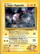 Pokemon TCG Lt Surges Magnemite 50/132 Gym Heroes LP