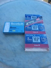  NEW 3 Sony 8mm And 1 Scotch Standard MP Camcorder Video Cassette Tapes 120min