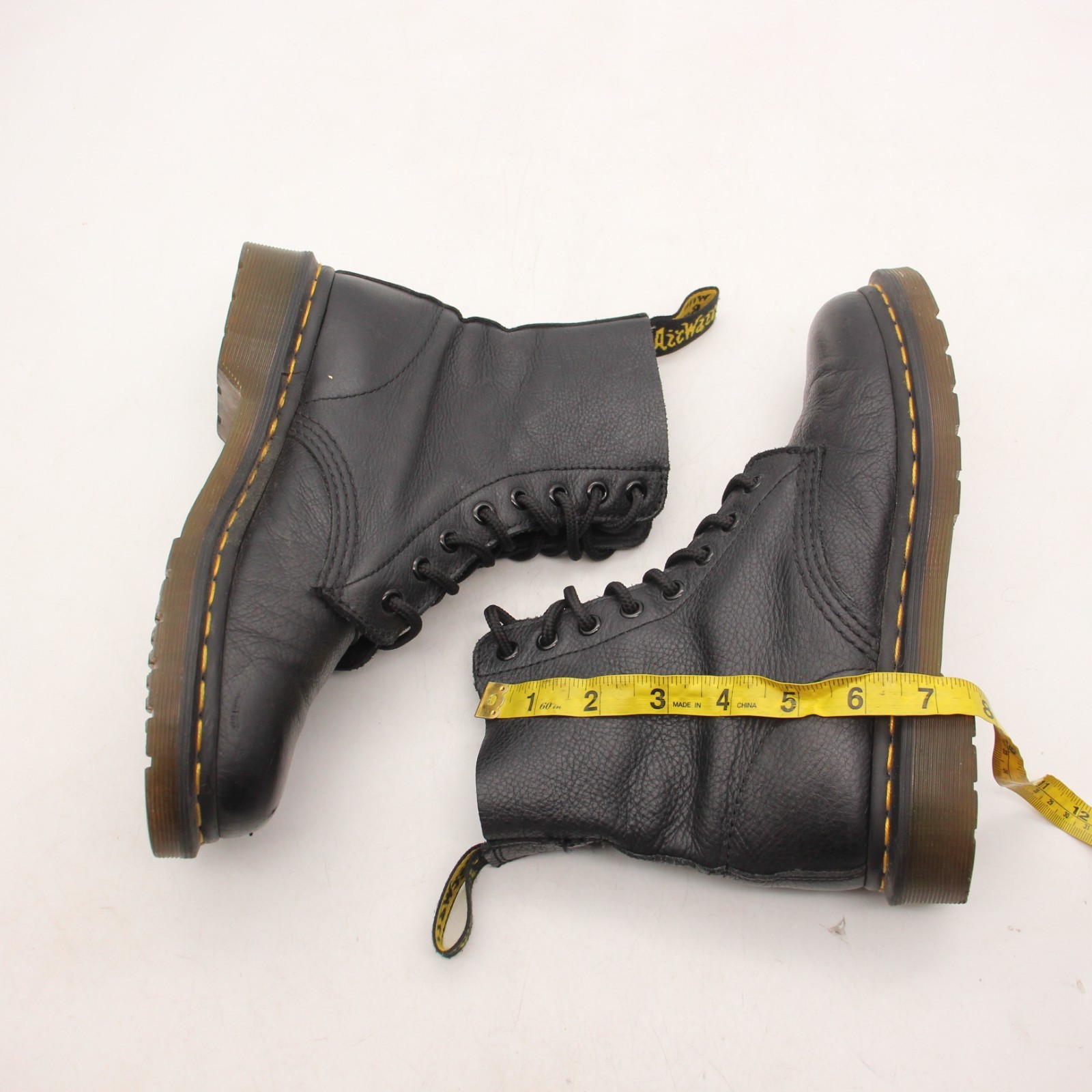 Doc Dr Martens Pascal Black Soft Leather Women's Size 7 Boots thumbnail 6
