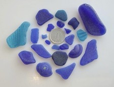 Cobalt blue sea glass mix from japan Surf-Tumbled Beach Glass