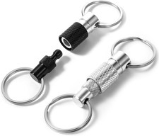 2Pcs Quick Release Keychain, Detachable Key Ring Quick Disconnect Keychain Heavy