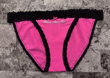 NWT VICTORIA'S SECRET PINK SHOW GIRL SPARKLE GLITTER LACE STRING BIKINI PANTIES