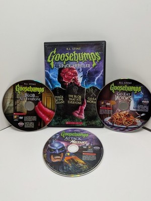 Goosebumps 3 Pack Thriller DVD Attack of The Mutant Go Eat Worms The Blob