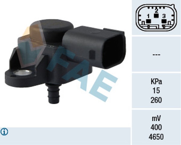 FAE Sensor Saugrohrdruck 15074 FüR Smart Mercedes W211 SL Fortwo Klasse S203 Bus-image