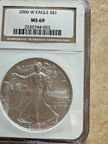 2006 $1 American Silver Eagle NGC MS69 Brown Label