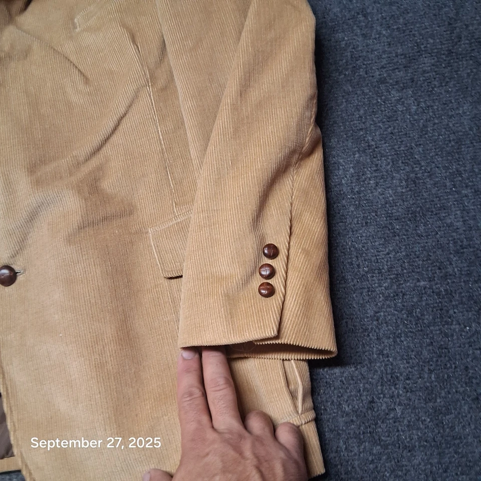 Blazer Vintage Sears Roebuck Coleção de Veludo Tamanho 50 Marrom Excelente Estado Usado - Imagem 3 de 4
