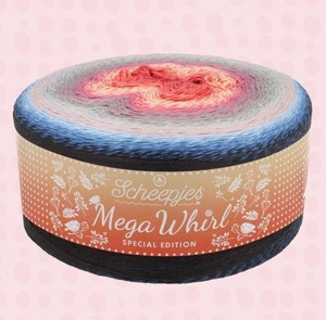Scheepjes dawn chorus blanket knit/crochet kit mega whirl yarn cake cotton blend
