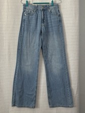 Aeropostale High Rise Wide Leg Jeans Size 2 Medium Wash 100 Cotton NWT 28x32