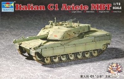 TRUMPETER Plastikmodell 1/72 italienisches C1 Ariete MBT [07250] Plastikmodell