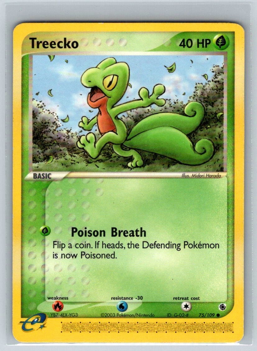 Treecko 75/109 Ruby and Sapphire Regular NM