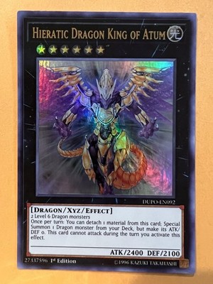 Yu-Gi-Oh! Hieratic Dragon King of Atum DUPO-EN092 1st Edition