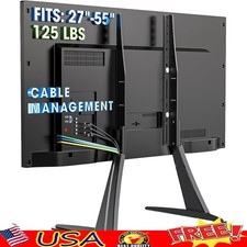 Universal TV Stand Adjustable Heavy Duty Base VESA Mount Easy Assembly 55in New