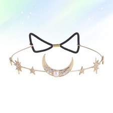 Durable Stars Moon Crown Bridal Hair Tiara Wedding Party Hair Accessories