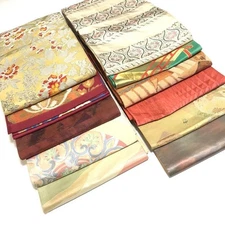 6099# Japanese Vintage Bundle 11pcs Set Bulk Obi Belt Kimono Pure Silk Wholesale