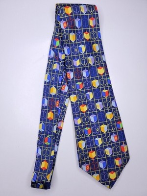 Ellen Deitell Chadash Mens Formal Necktie 57''Lx4''W Multicolor Neck Tie NWT
