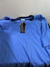 NIKE 71 Vintage Glitter Graphic Blue V Neck T-Shirt Men’s Size XXL - Made In USA