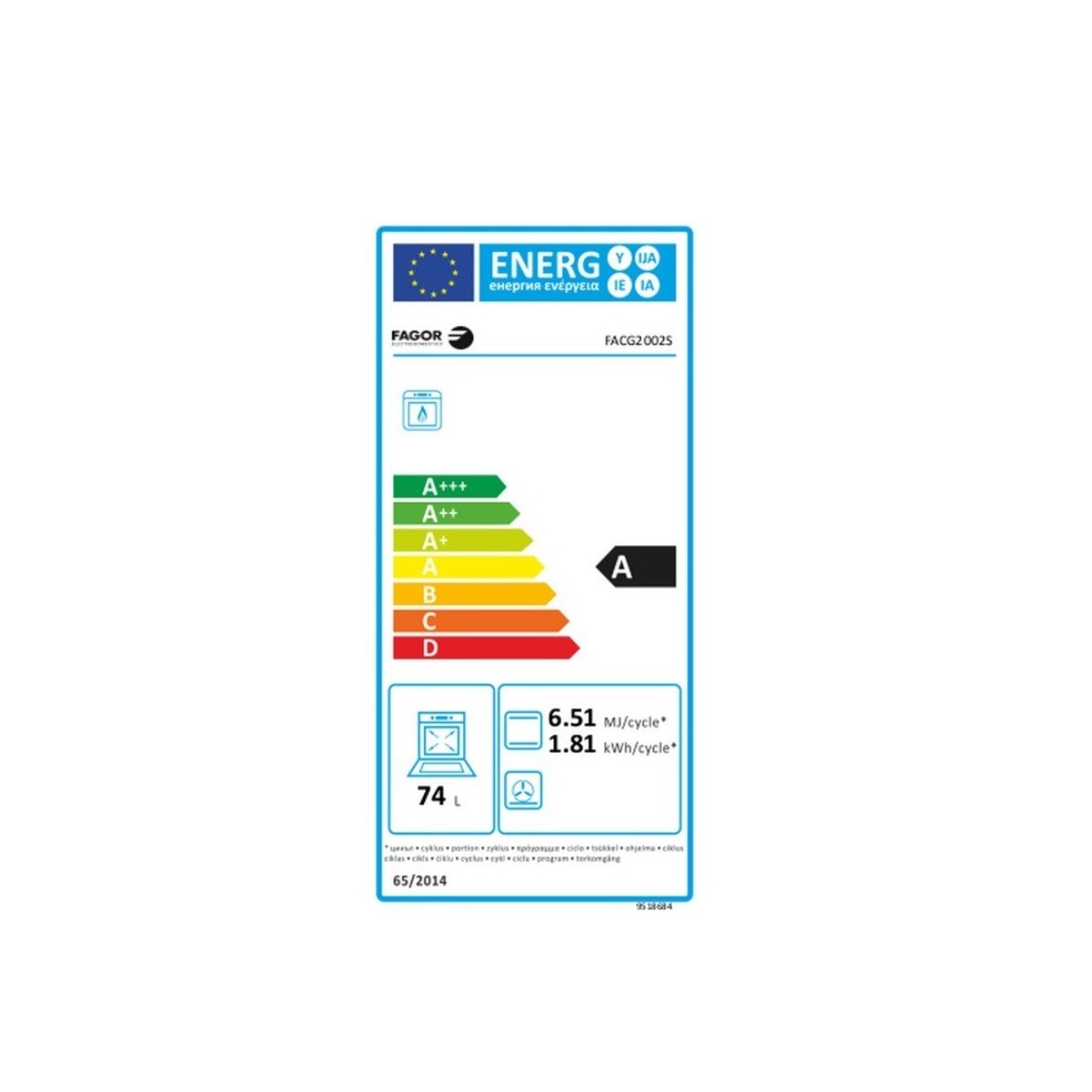 Cuisinière gaz Fagor FACG2002S 74l solution pour grands plats et cuisson précise - 2